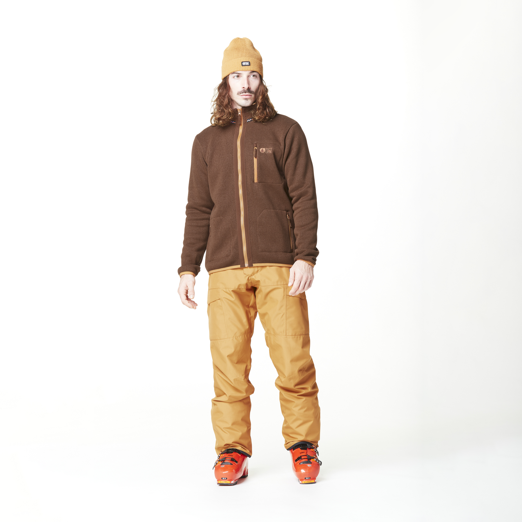DAUWY FZ FLEECE __color:Chicory_Coffee#7