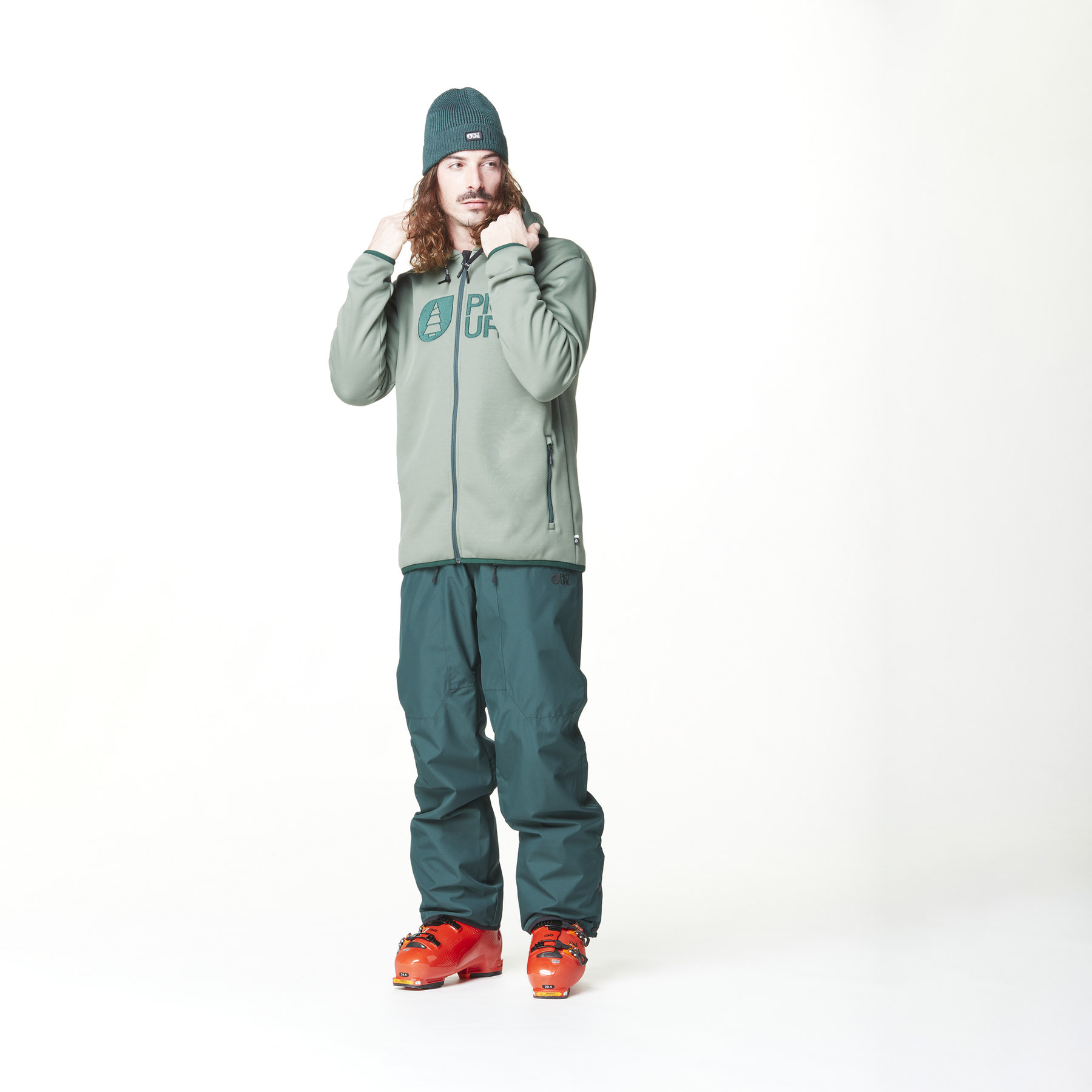 PARK ZIP TECH HOODIE __color:Laurel_Wreath#13