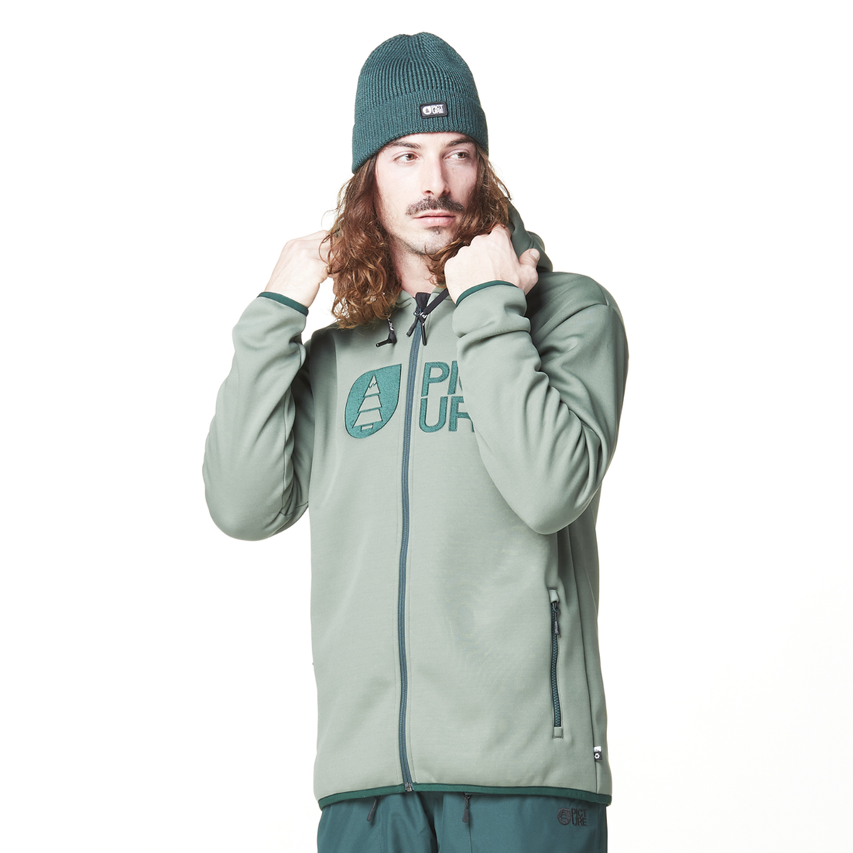 PARK ZIP TECH HOODIE __color:Laurel_Wreath#12