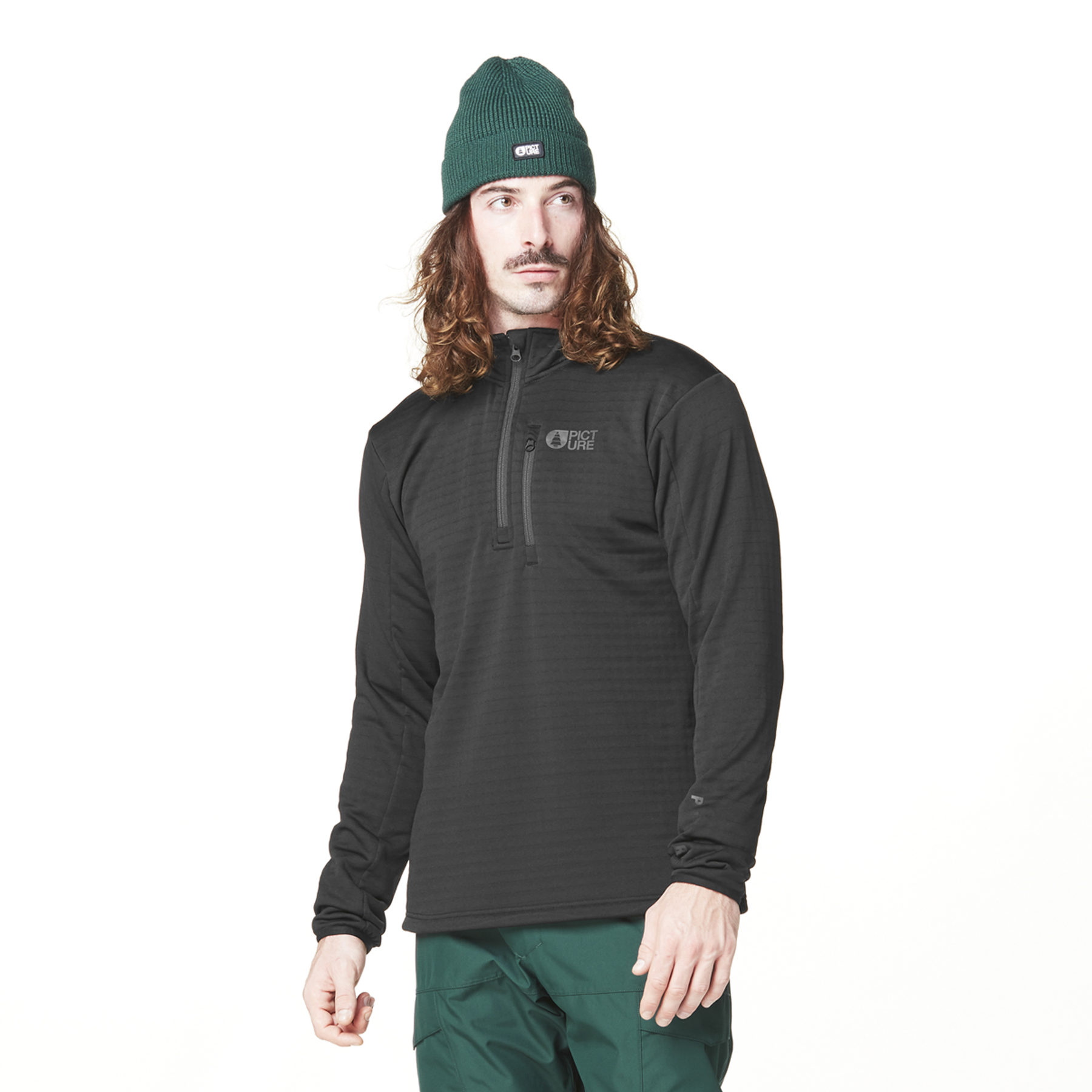 BAKE GRID 1/4 FLEECE __color:Black#4