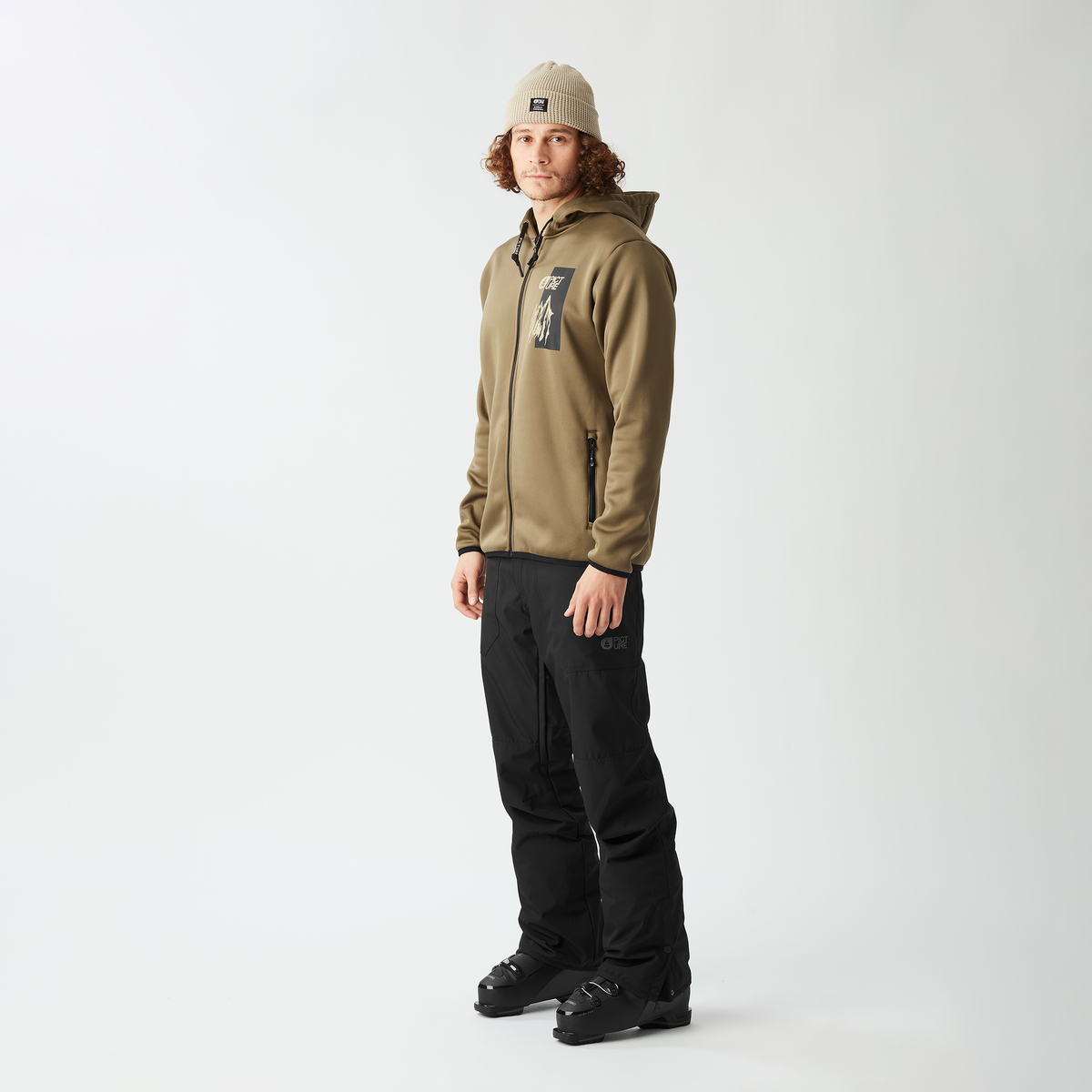 PARK ZIP TECH HOODIE __color:Shitake#16