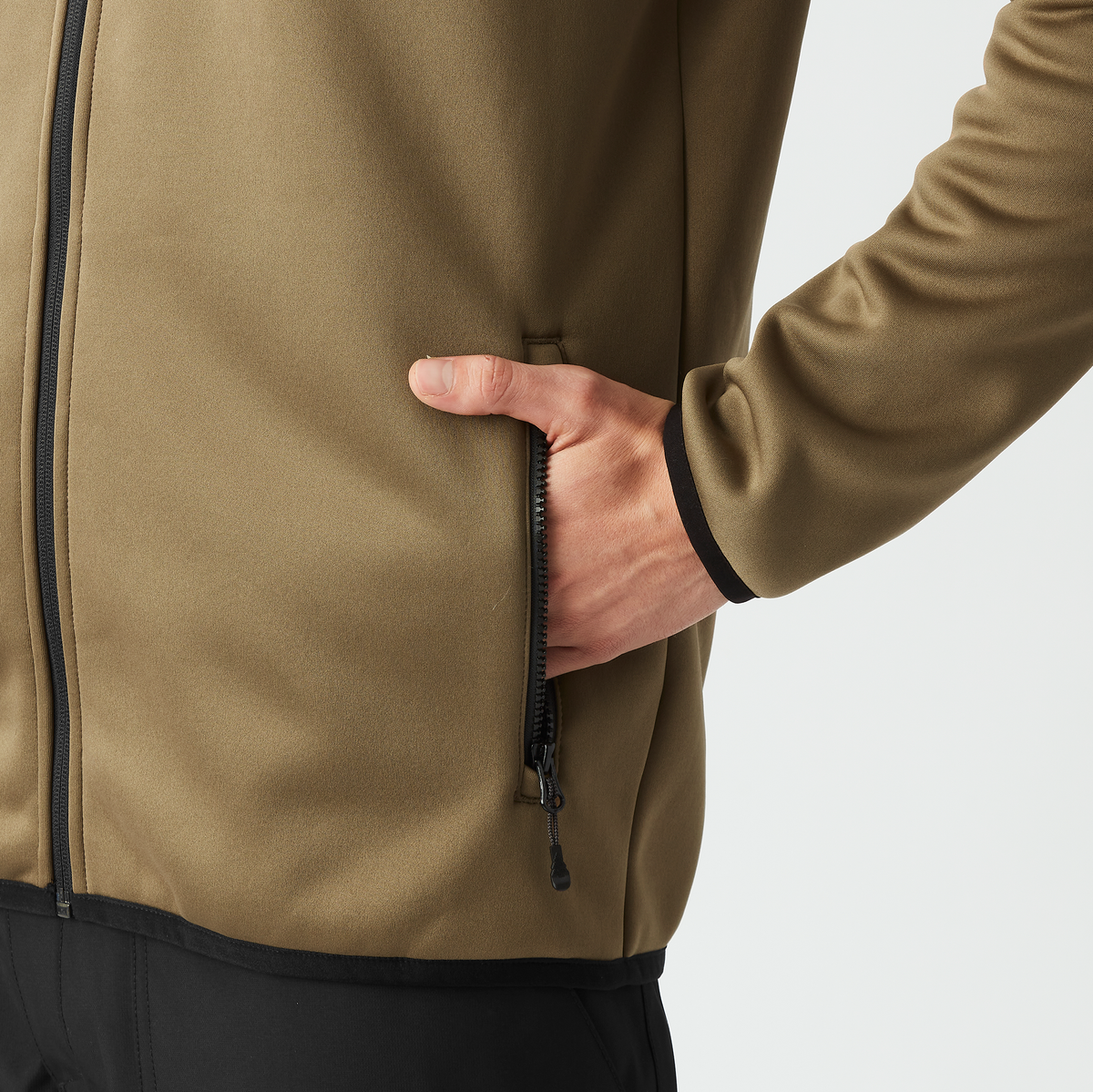 PARK ZIP TECH HOODIE __color:Shitake#17