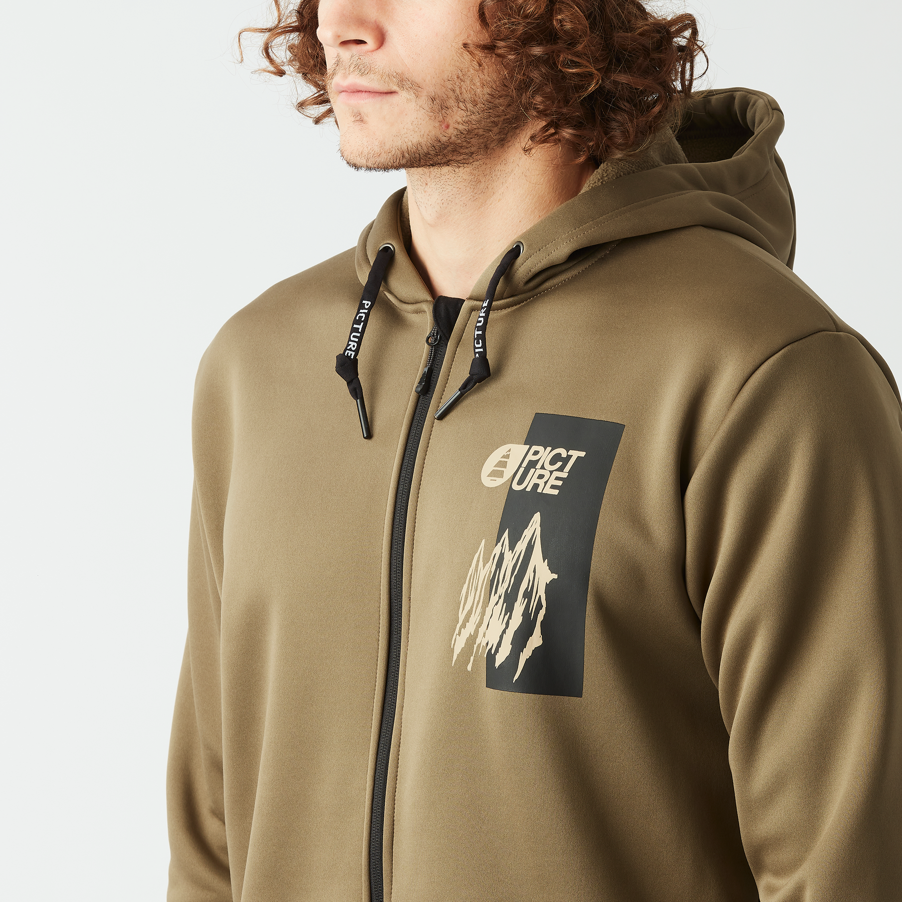 PARK ZIP TECH HOODIE __color:Shitake#18