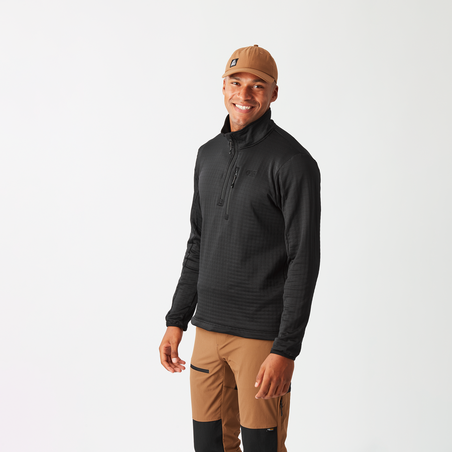 BAKE M 1/4 GRID FLEECE __color:Black#1