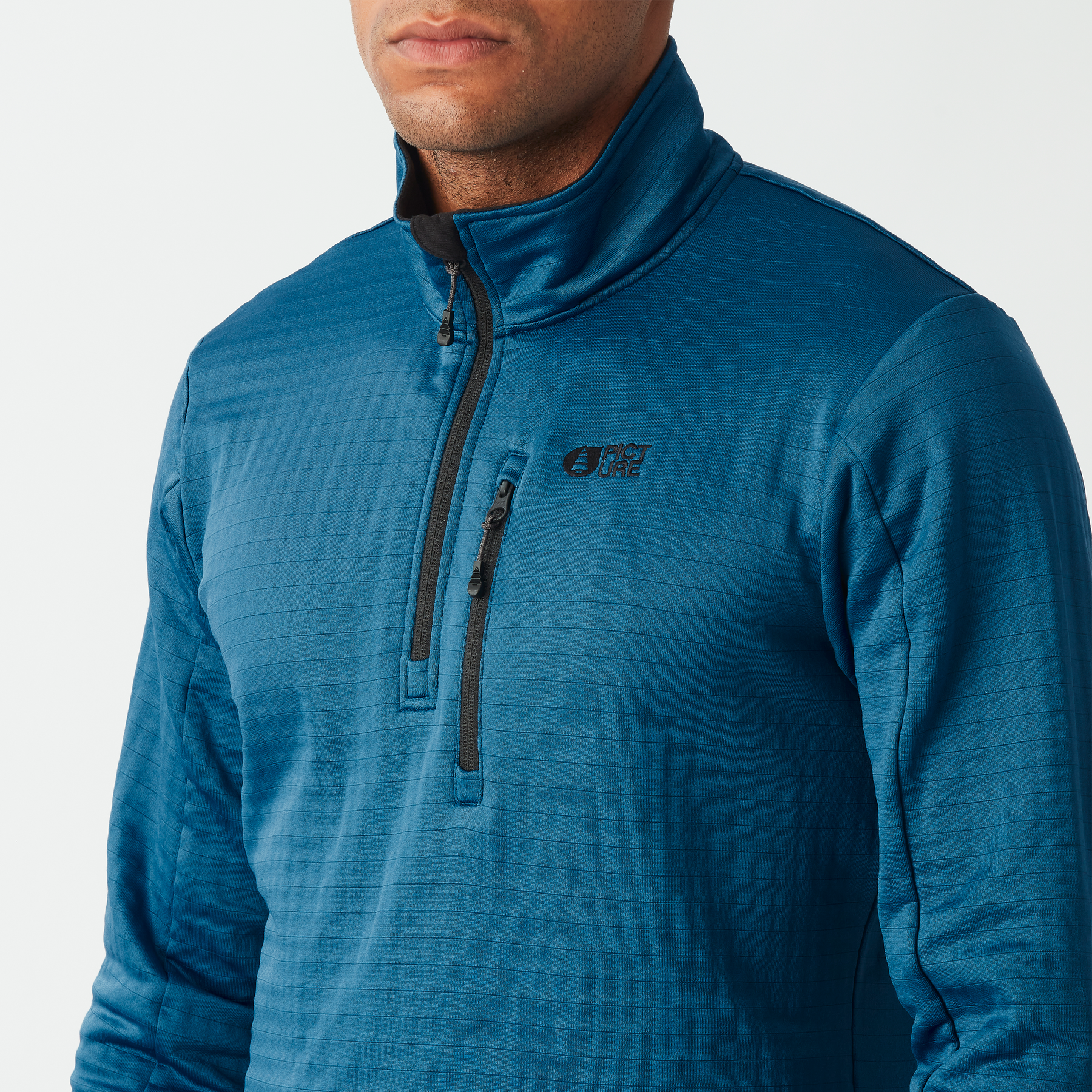 BAKE M 1/4 GRID FLEECE __color:Serenity_Blue#12