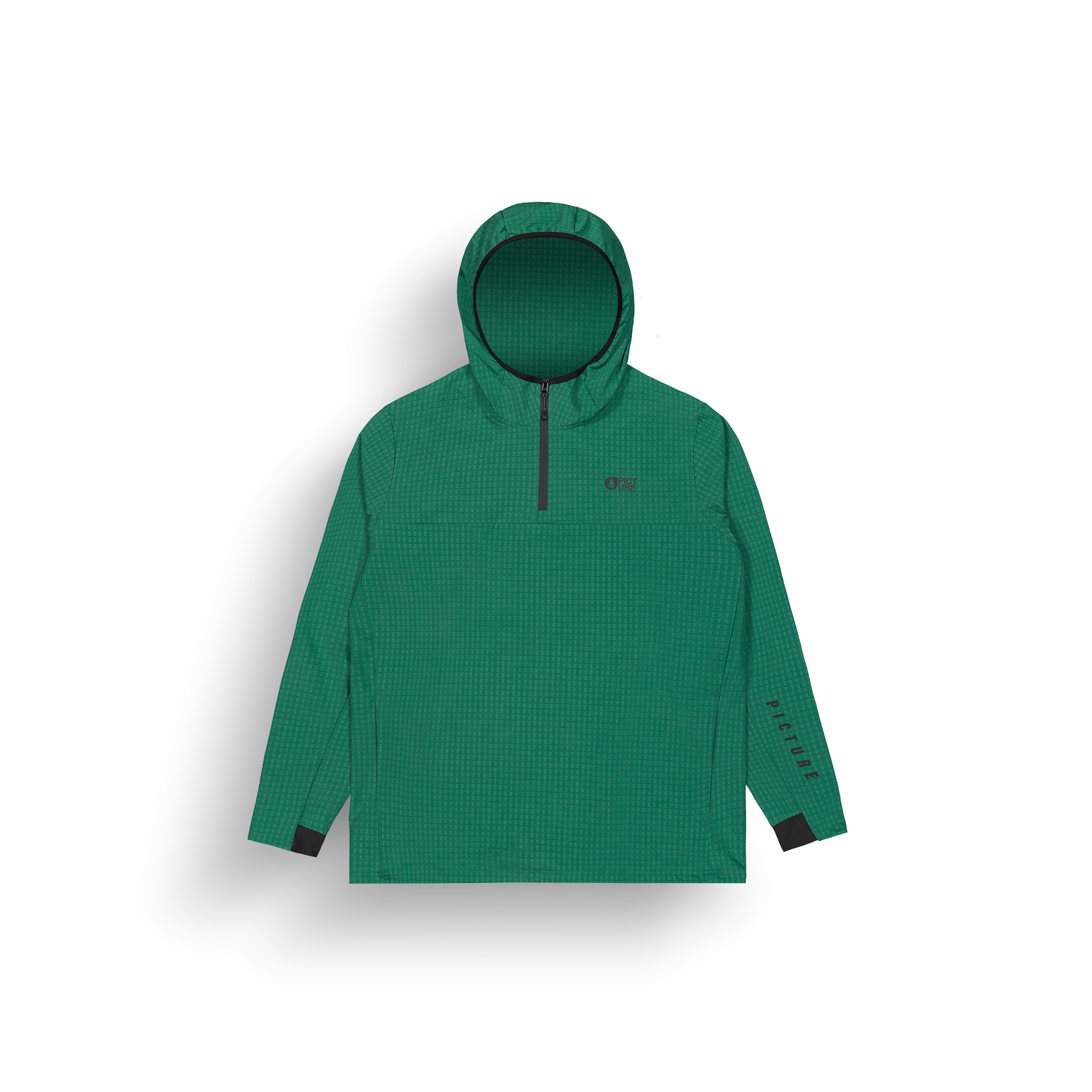 PARAGA 1/4 ZIP HOODIE __color:Smoke_Pine#27