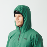 PARAGA 1/4 ZIP HOODIE __color:Smoke_Pine#26