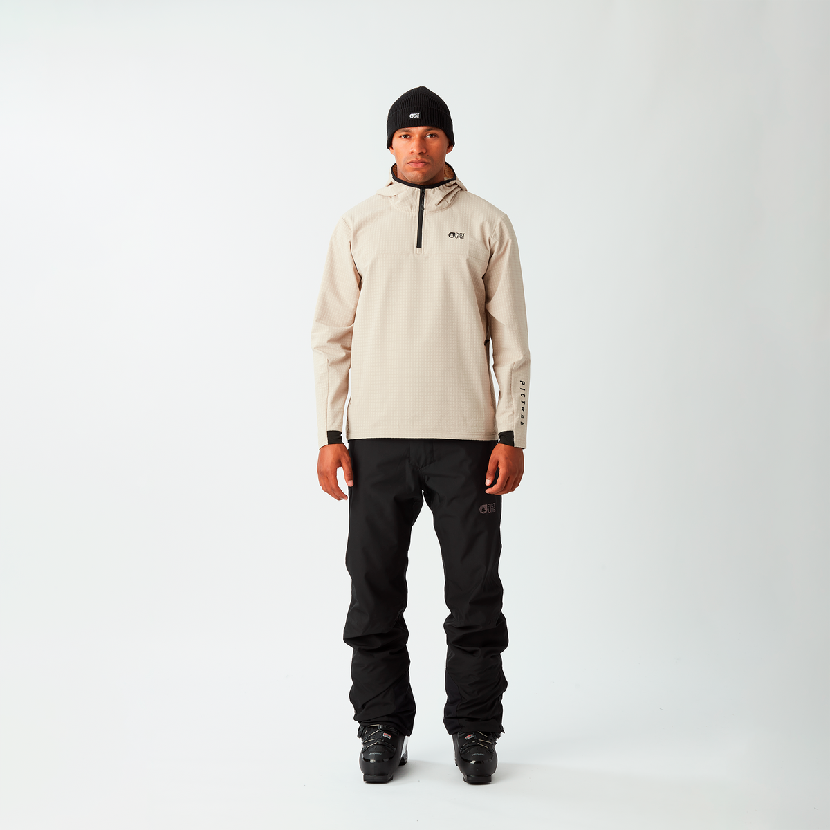 PARAGA 1/4 ZIP HOODIE __color:Pure_Cashmere#13