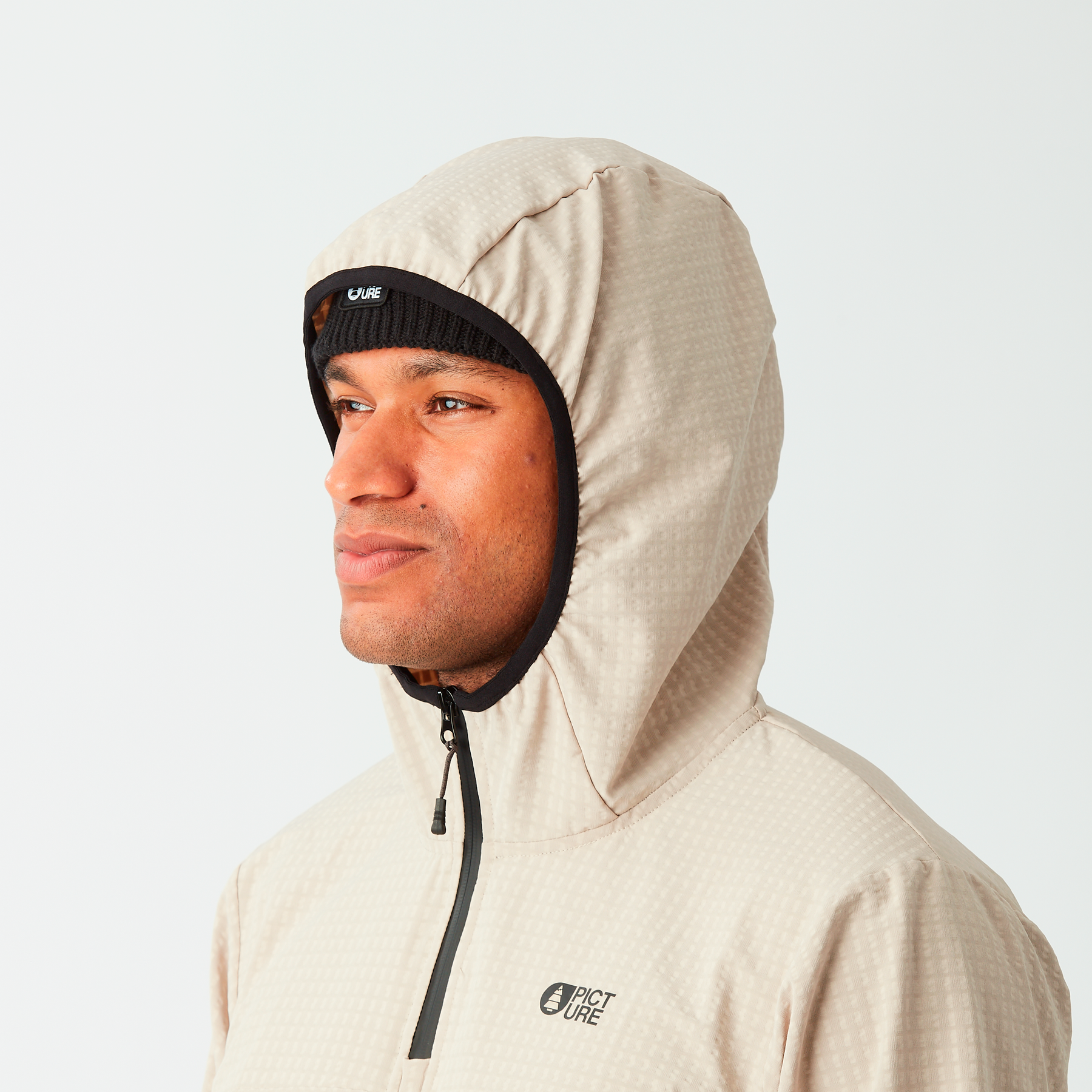 PARAGA 1/4 ZIP HOODIE __color:Pure_Cashmere#17