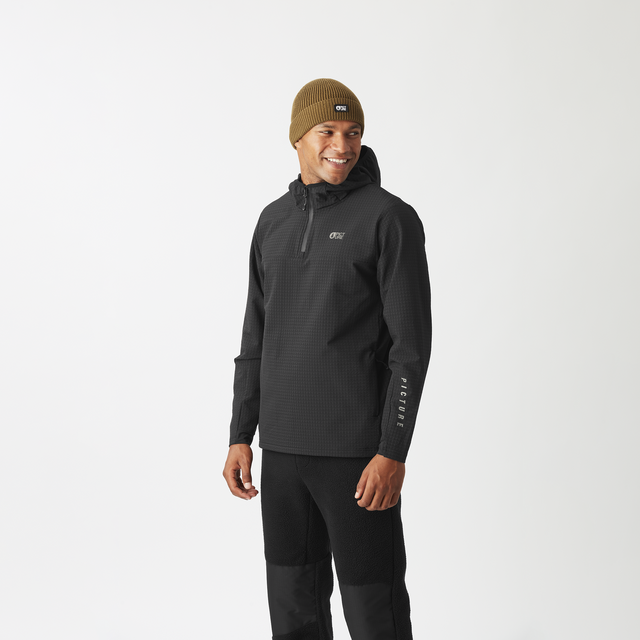 PARAGA 1/4 ZIP HOODIE __color:Black#0