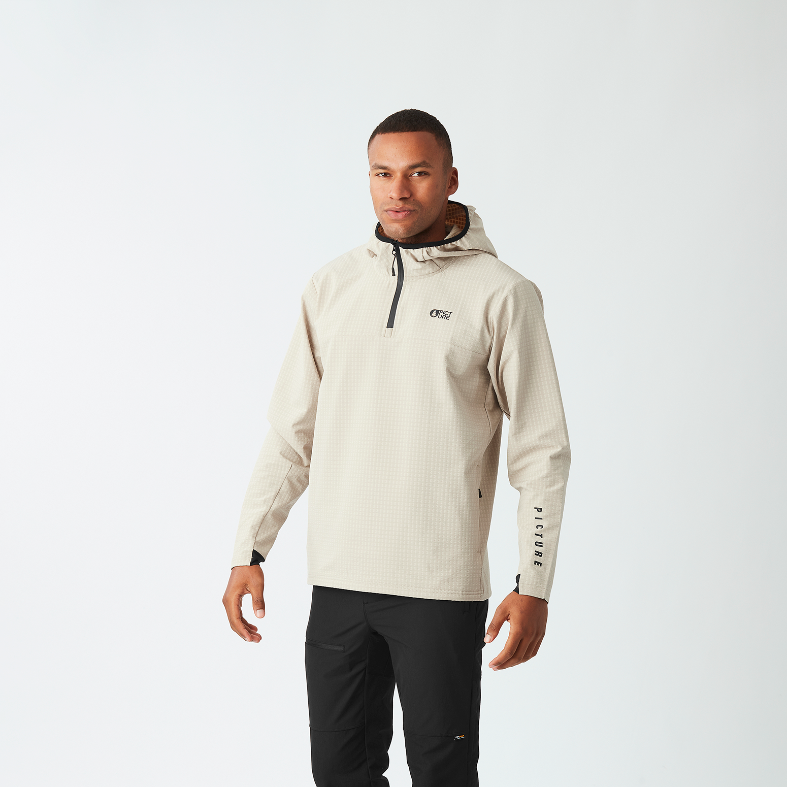 PARAGA 1/4 ZIP HOODIE __color:Pure_Cashmere#10