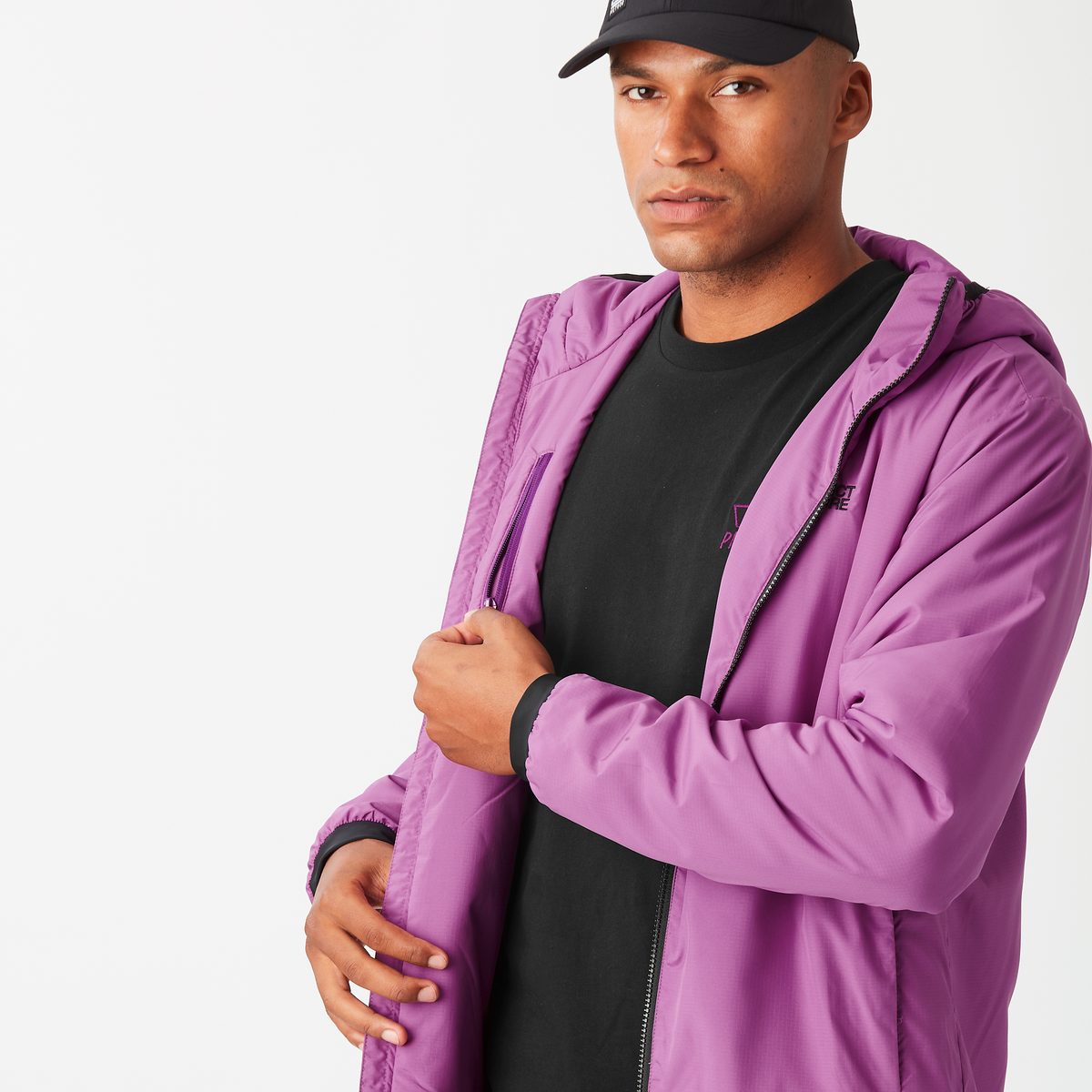 LANIN M HOODED JKT __color:Bright_Magenta#15