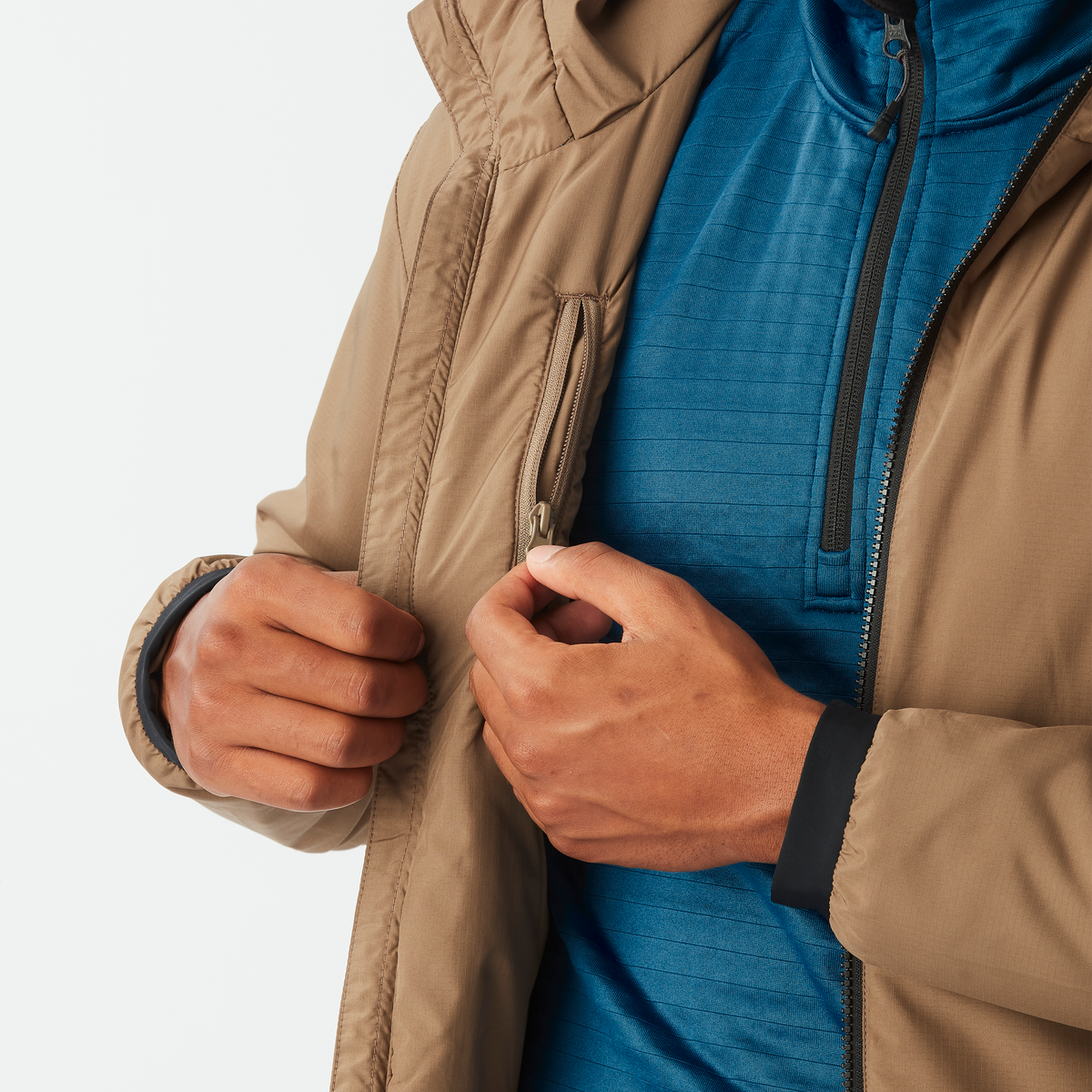 LANIN M HOODED JKT __color:Shitake#24