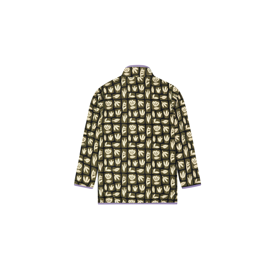 INARIA M 1/4 PRINTED FLEE __color:Cedar_Leaf_Print#6