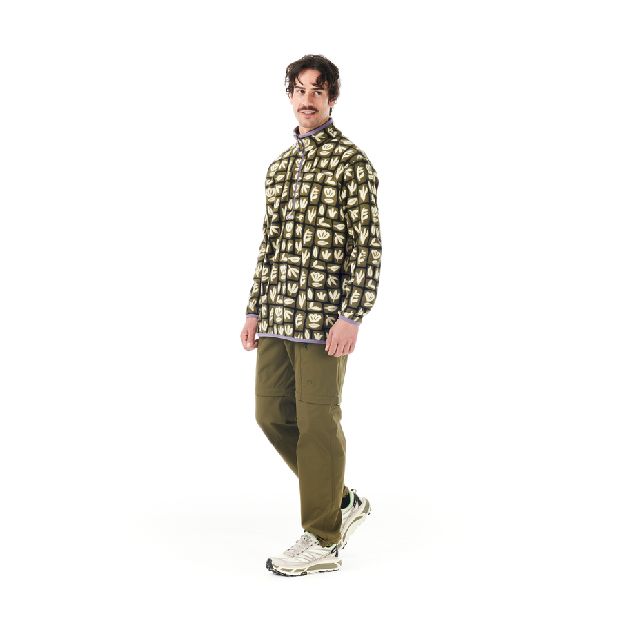 INARIA M 1/4 PRINTED FLEE __color:Cedar_Leaf_Print#3