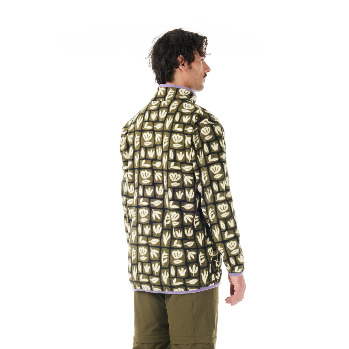 INARIA M 1/4 PRINTED FLEE __color:Cedar_Leaf_Print#2