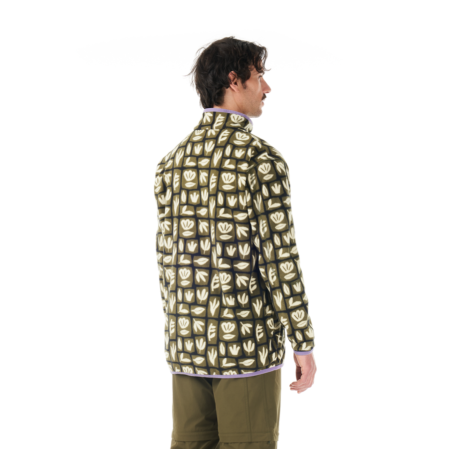 INARIA M 1/4 PRINTED FLEE __color:Cedar_Leaf_Print#2