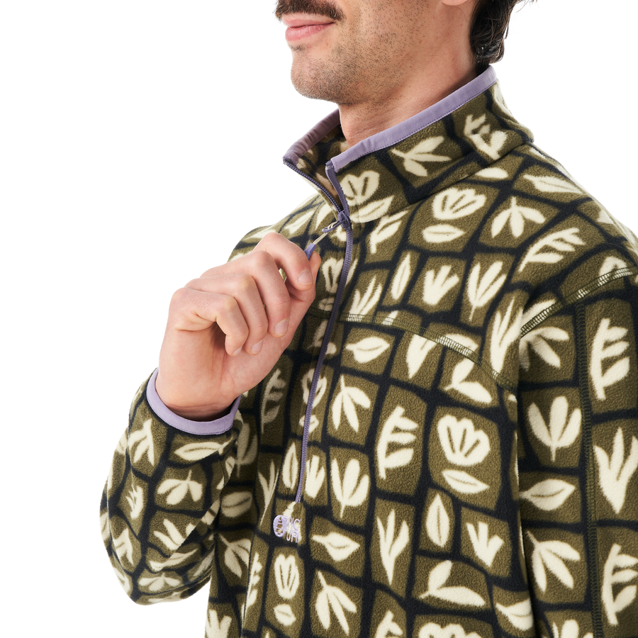 INARIA M 1/4 PRINTED FLEE __color:Cedar_Leaf_Print#4