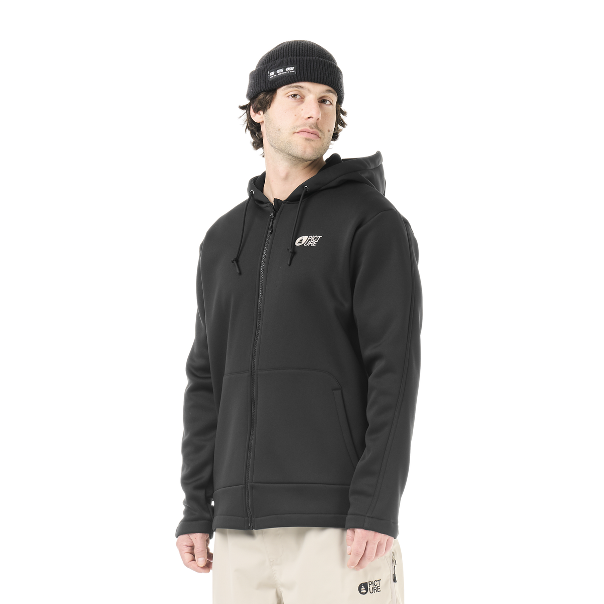 PARK ZIP TECH HOODIE __color:Black#1