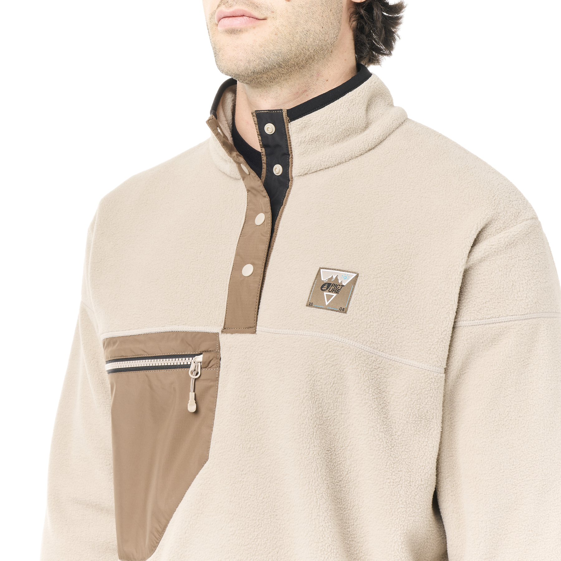 ARCCA M 1/4 FLEECE __color:Pure_Cashmere#23