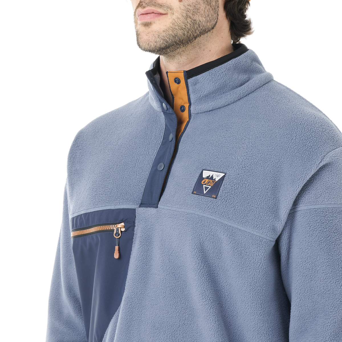ARCCA M 1/4 FLEECE __color:Vintage_Indigo#35