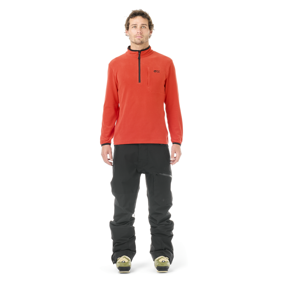 WEAVY 1/4 GRID FLEECE __color:Fiery_Red#14