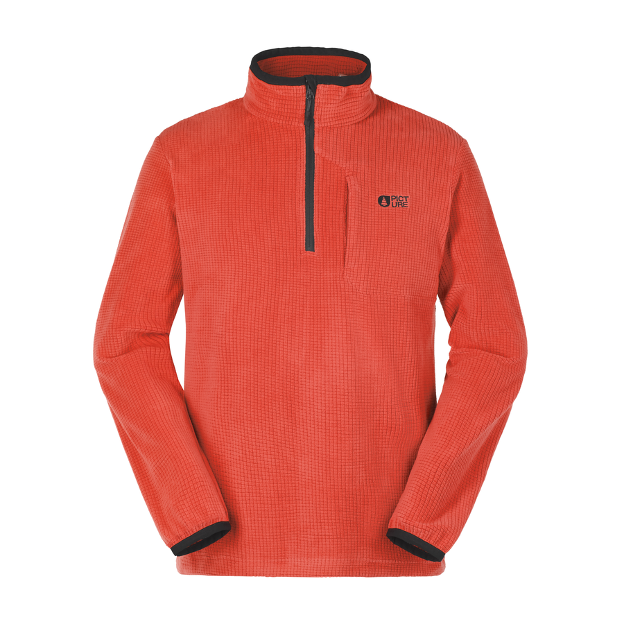 WEAVY 1/4 GRID FLEECE __color:Fiery_Red#18