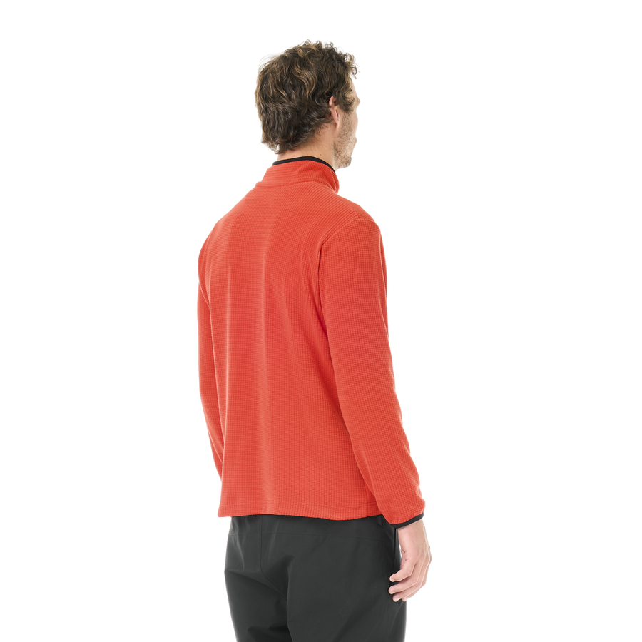 WEAVY 1/4 GRID FLEECE __color:Fiery_Red#15