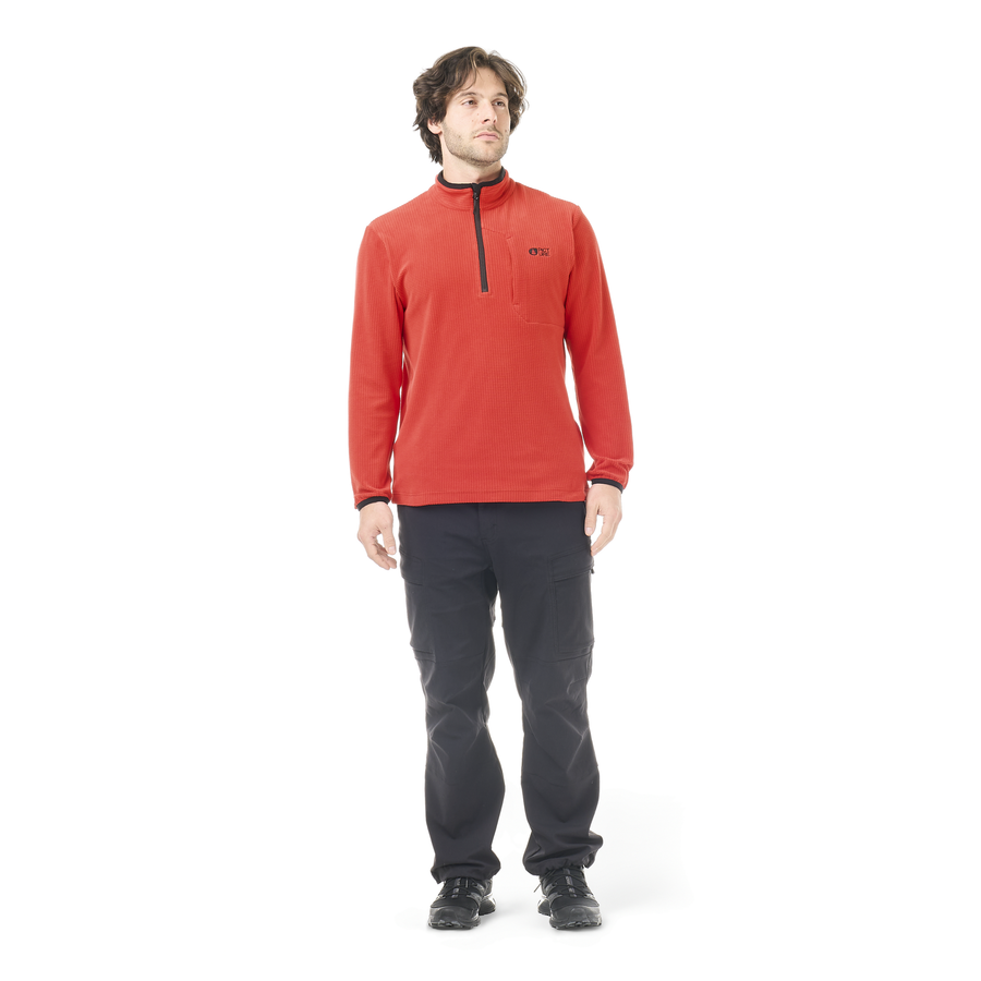 WEAVY 1/4 GRID FLEECE __color:Fiery_Red#17