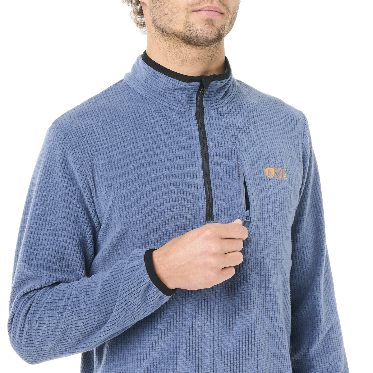 WEAVY 1/4 GRID FLEECE __color:Vintage_Indigo#31