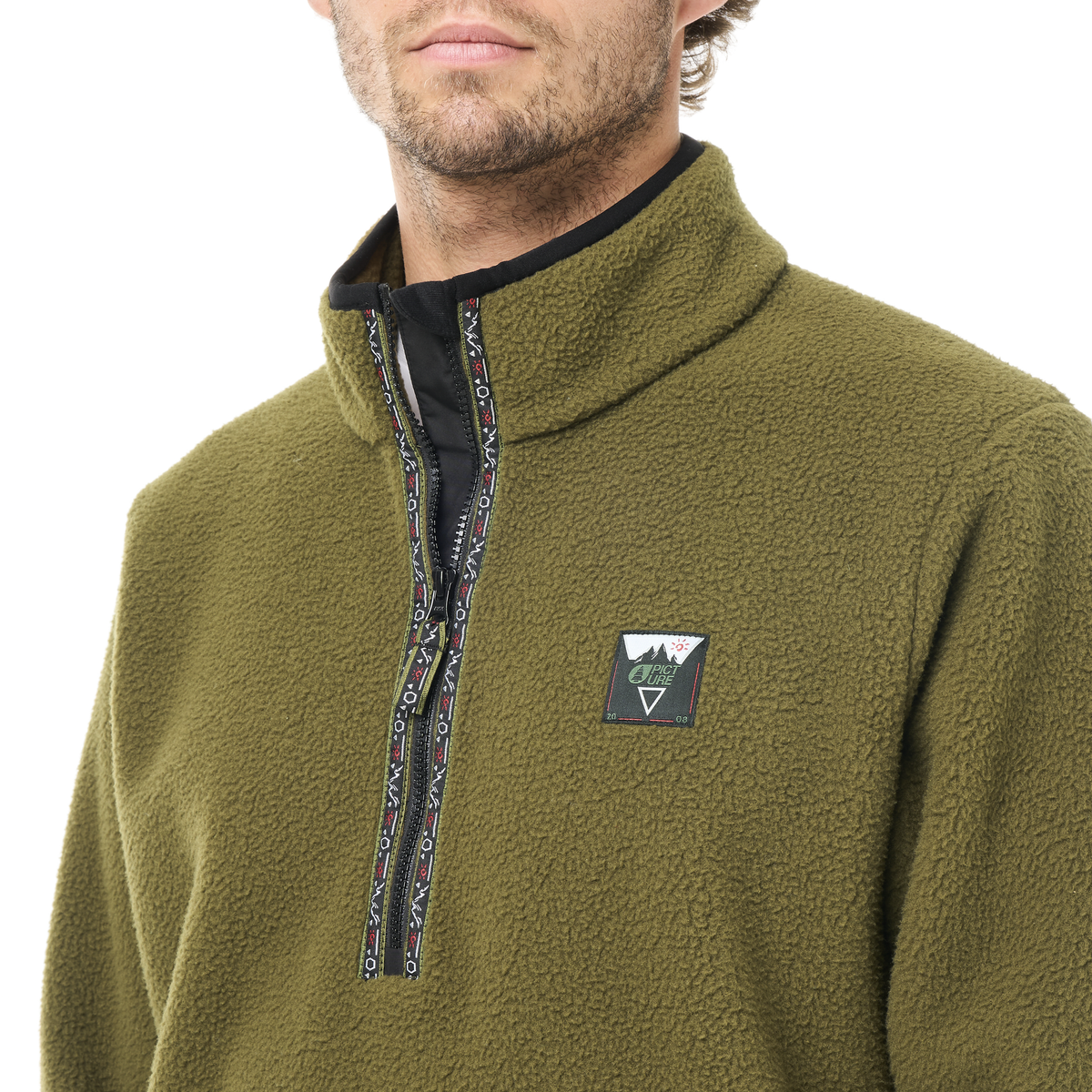 KIMAG 1/4 ZIP FLEECE __color:Tobacco#25