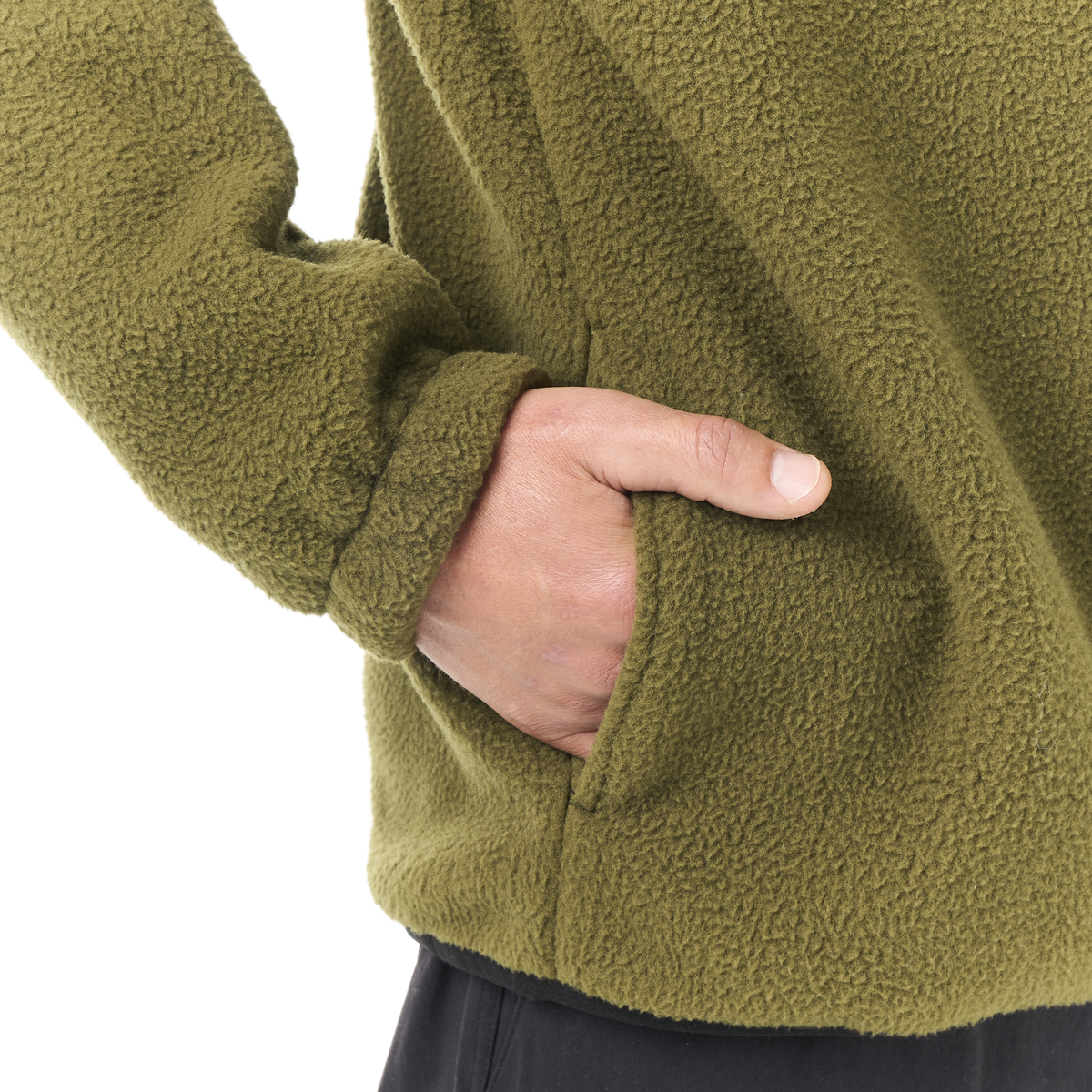 KIMAG 1/4 ZIP FLEECE __color:Tobacco#26
