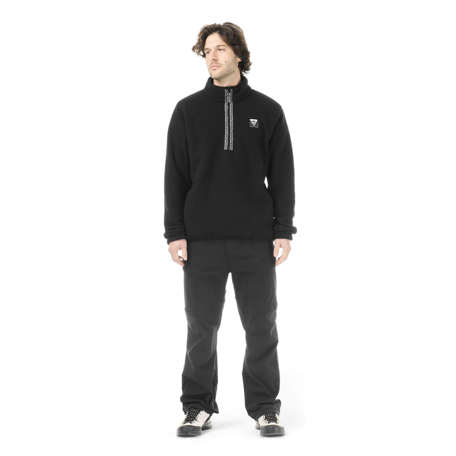 KIMAG 1/4 ZIP FLEECE __color:Black#1