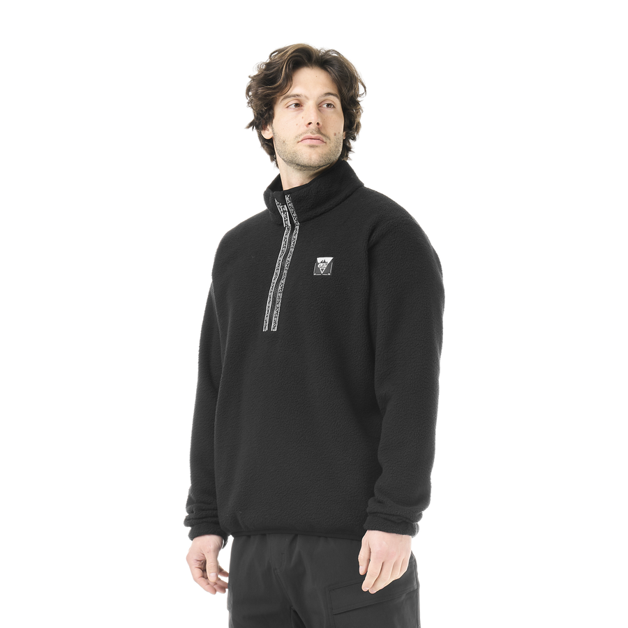 KIMAG 1/4 ZIP FLEECE __color:Black#0