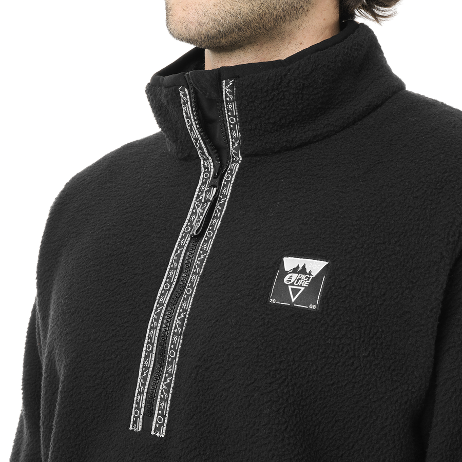 KIMAG 1/4 ZIP FLEECE __color:Black#3