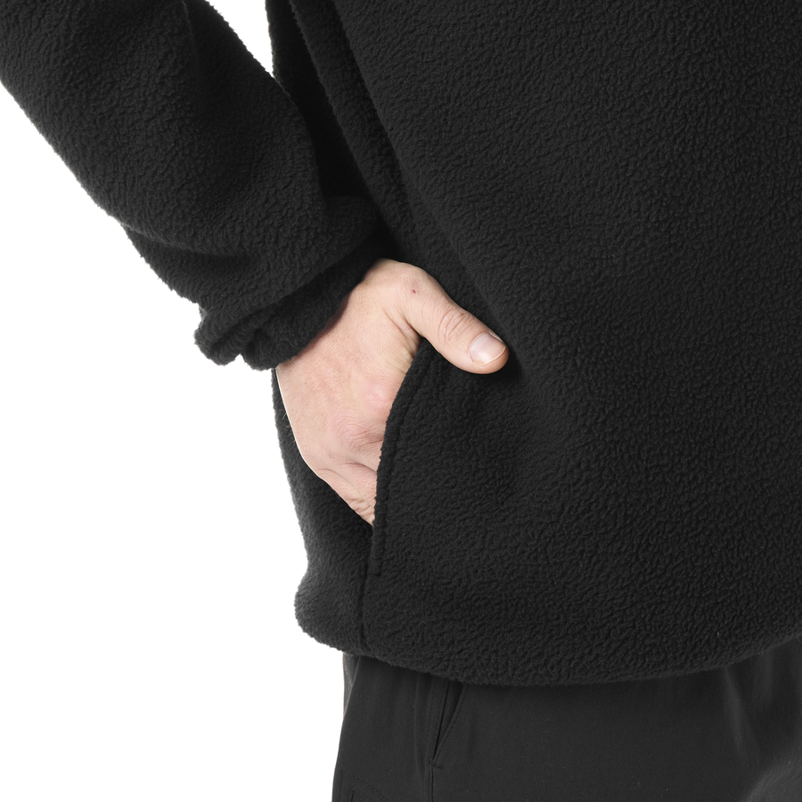 KIMAG 1/4 ZIP FLEECE __color:Black#4