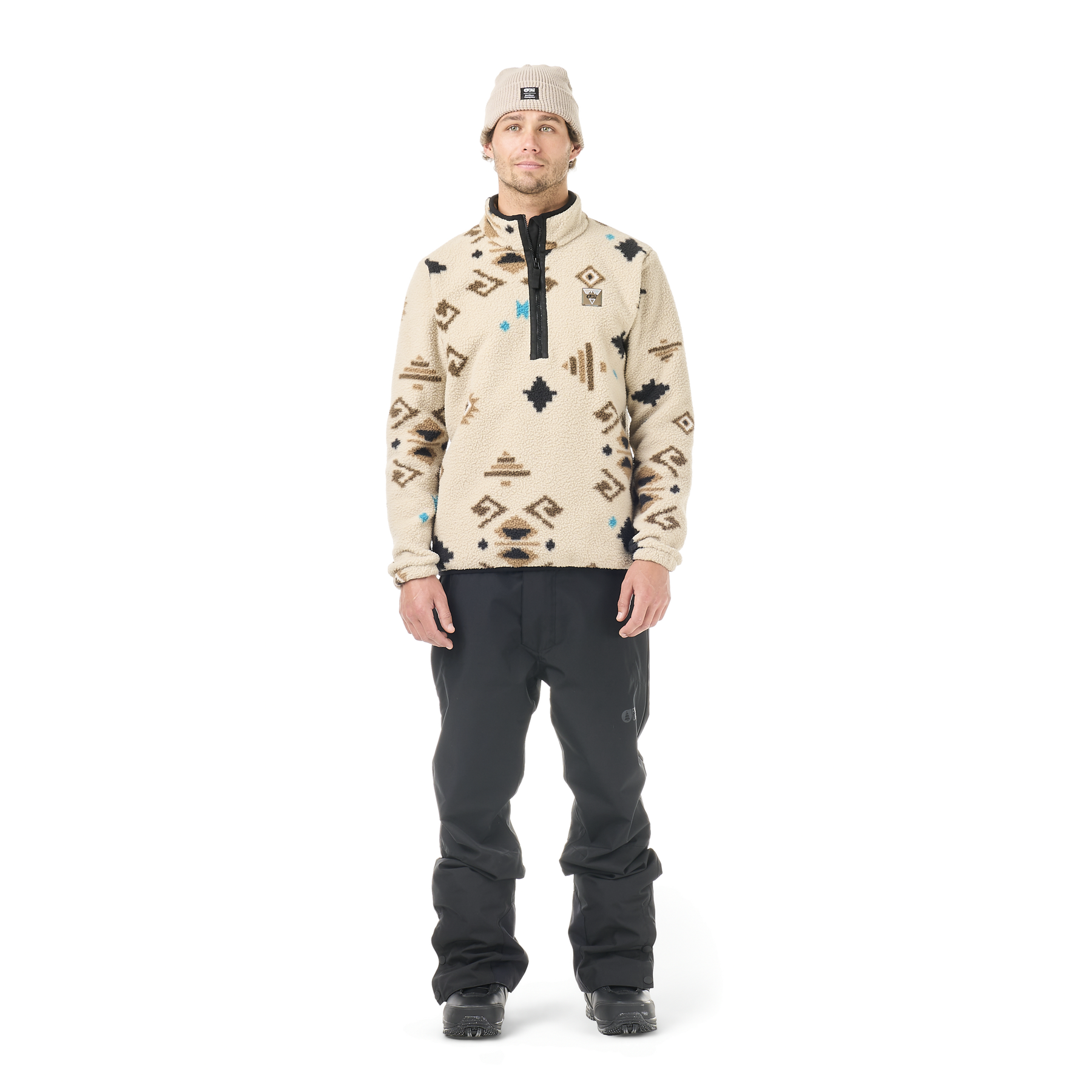KIMAG PRINTED 1/4 FLEECE __color:Emeral_Print#2