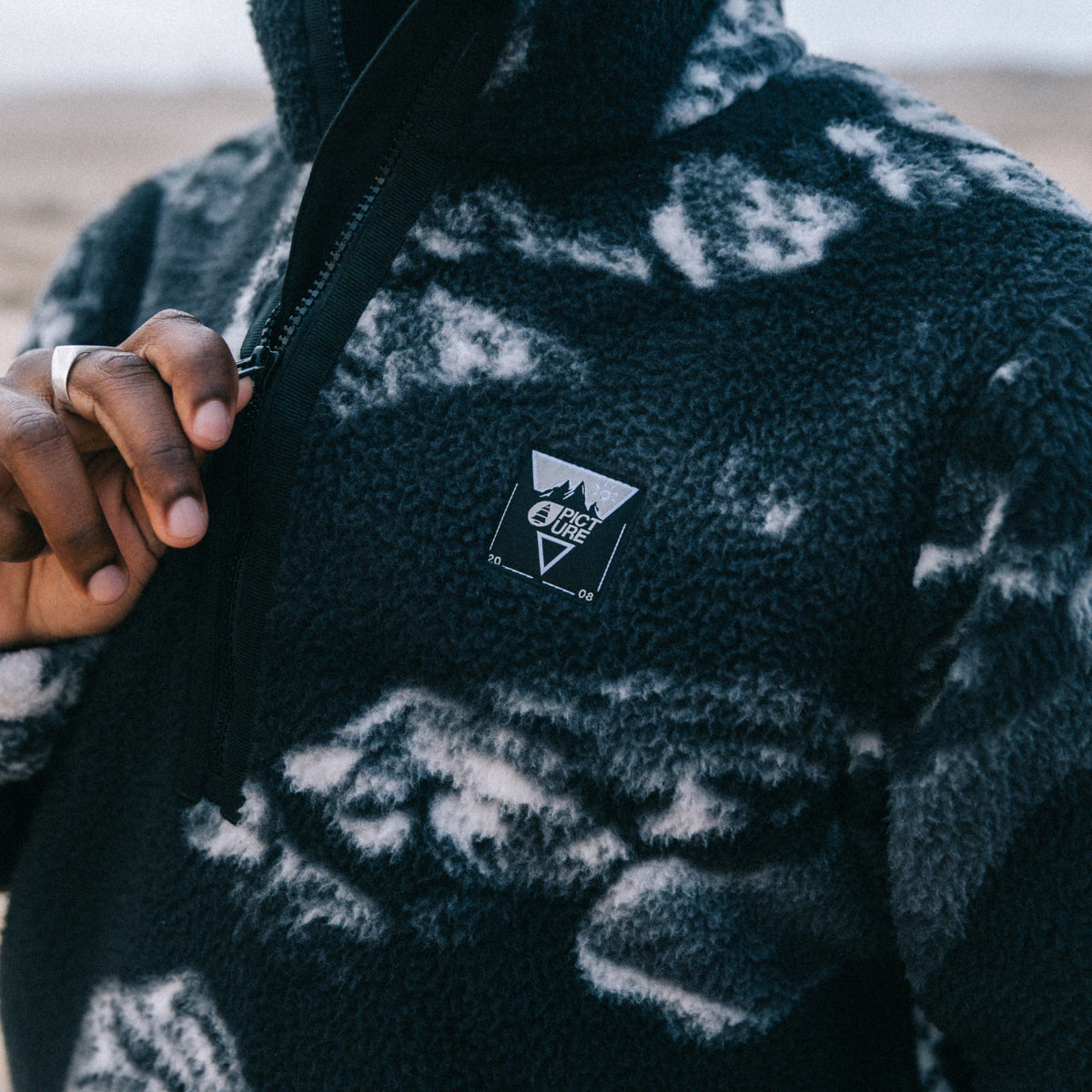 KIMAG PRINTED 1/4 FLEECE __color:Ridding_Spot_Print#14