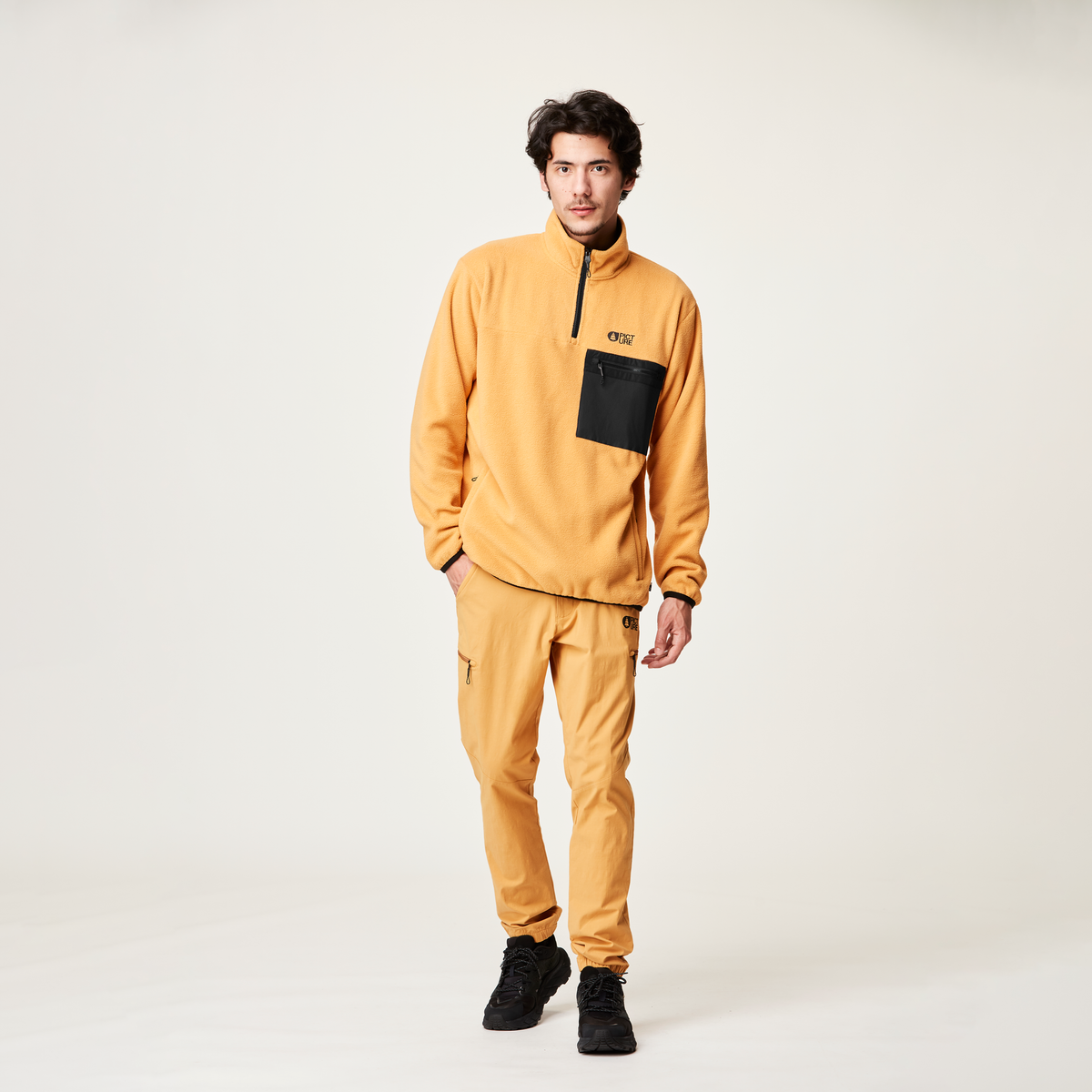 MATHEW 1/4 TECH FLEECE __color:Spruce_yellow#8