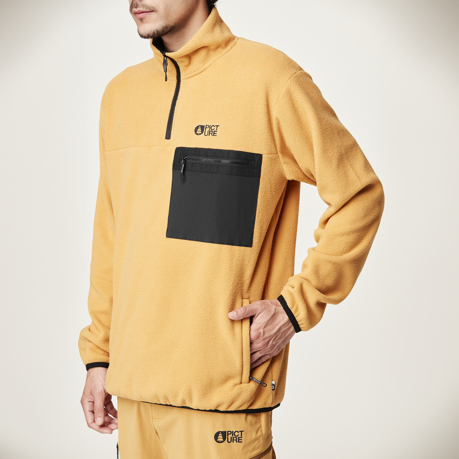 MATHEW 1/4 TECH FLEECE __color:Spruce_yellow#13