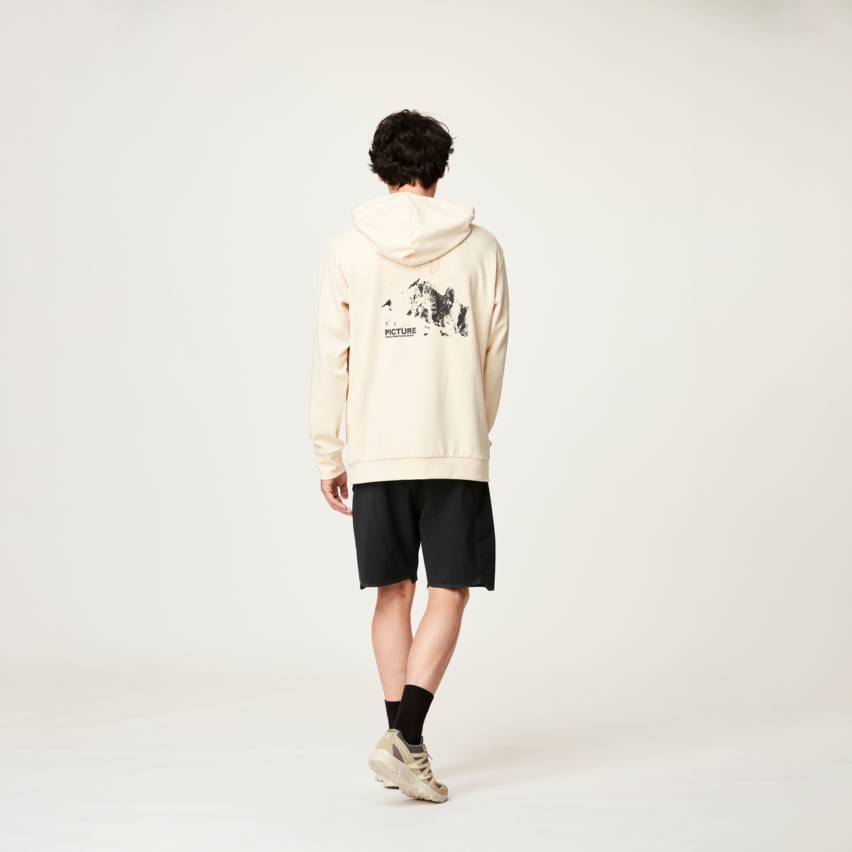FLACK TECH HOODIE __color:Wood_Ash#9