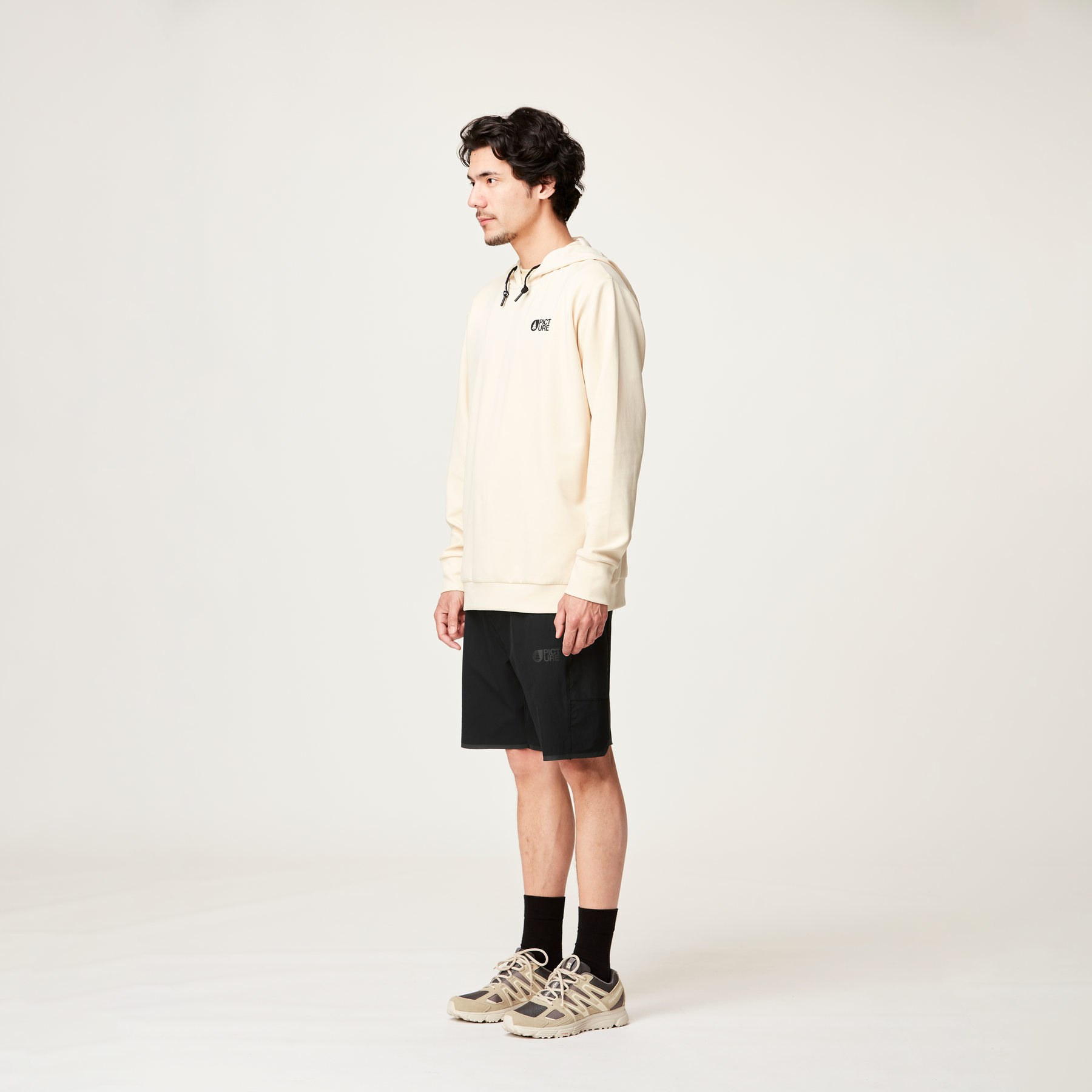 FLACK TECH HOODIE __color:Wood_Ash#10