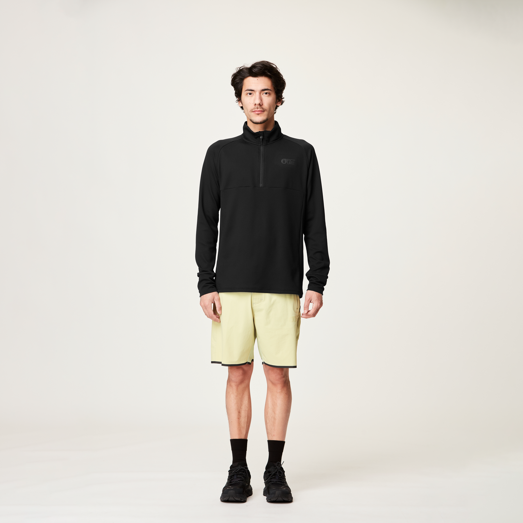 HAUPREK 1/4 TECH FLEECE __color:Black#8