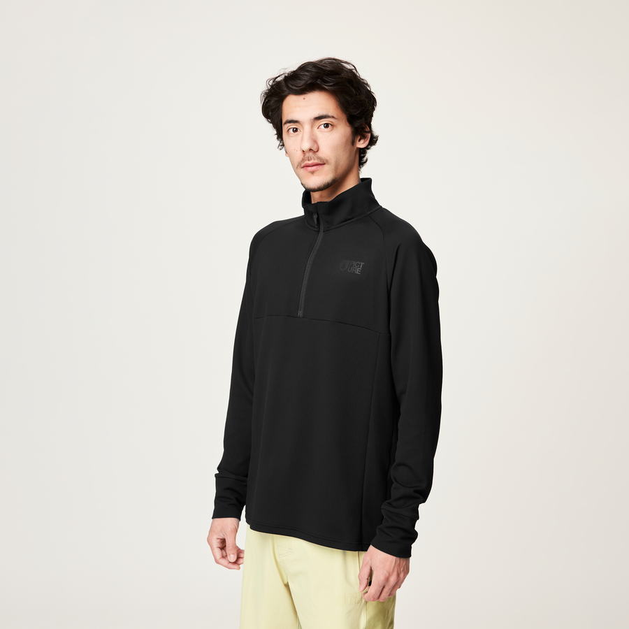 HAUPREK 1/4 TECH FLEECE __color:Black#11