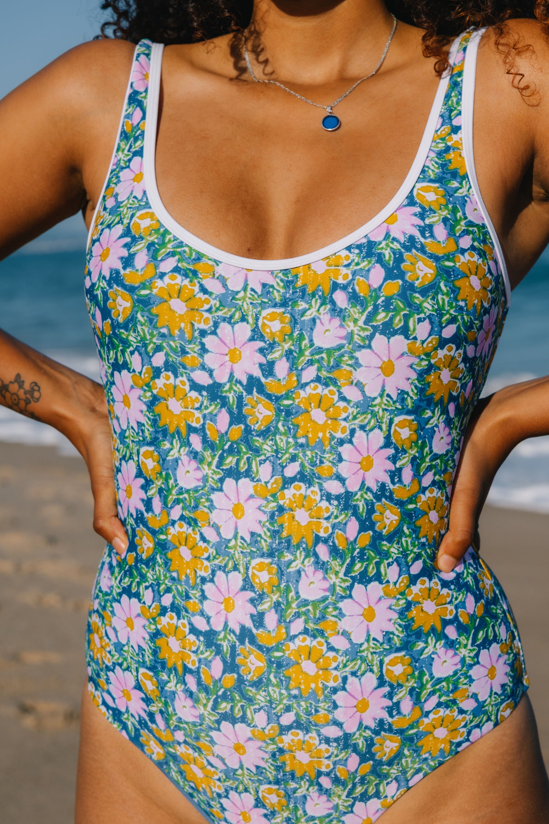 NANOE PRINTED SWIMSUIT __color:Myosotis_Print#0