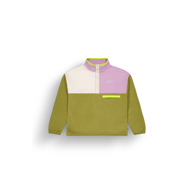 ARCCA W 1/4 FLEECE __color:Green_Moss_Vanilla_Orch#2