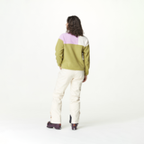 ARCCA W 1/4 FLEECE __color:Green_Moss_Vanilla_Orch#4