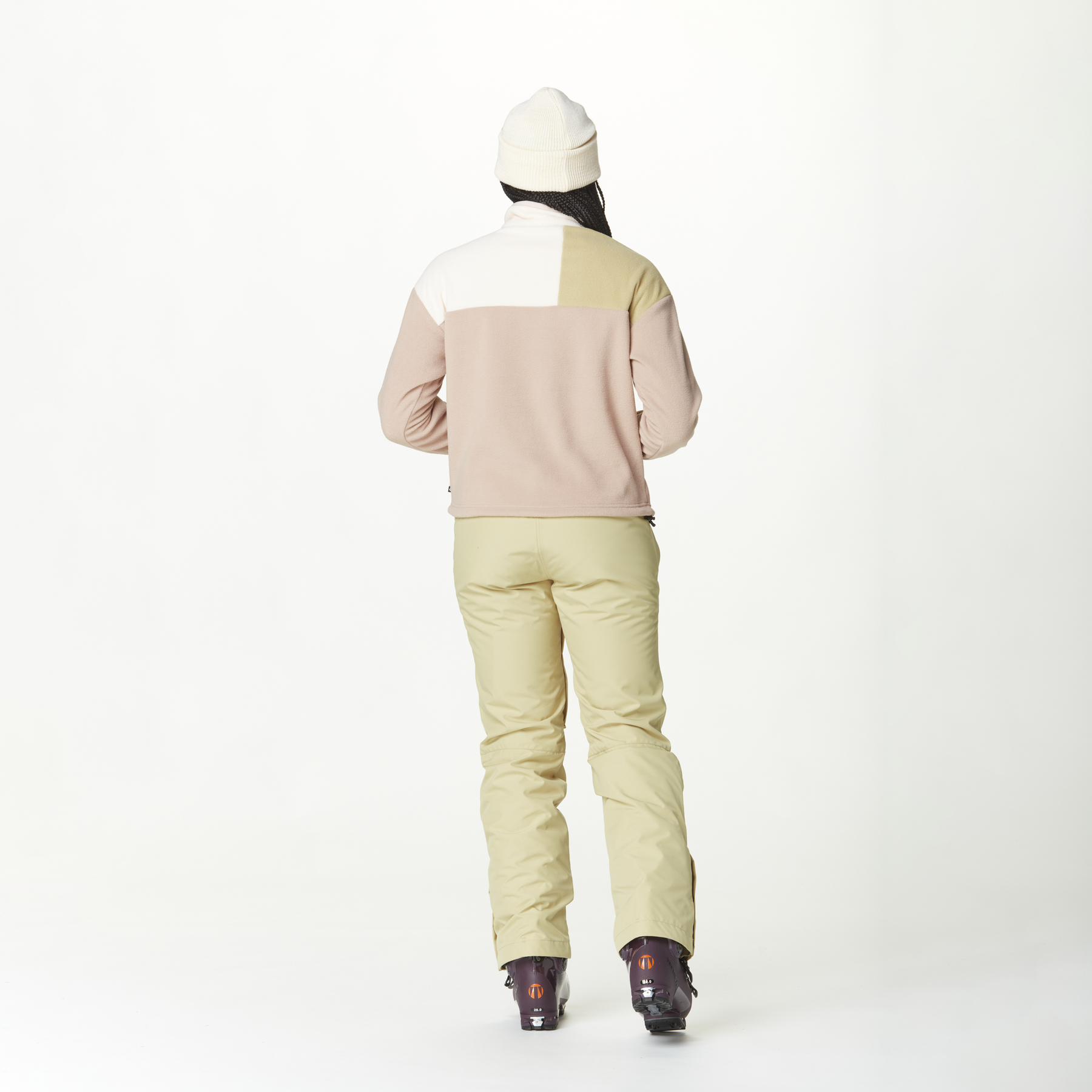 ARCCA W 1/4 FLEECE __color:Roebuck_Hemp_Vanilla#18