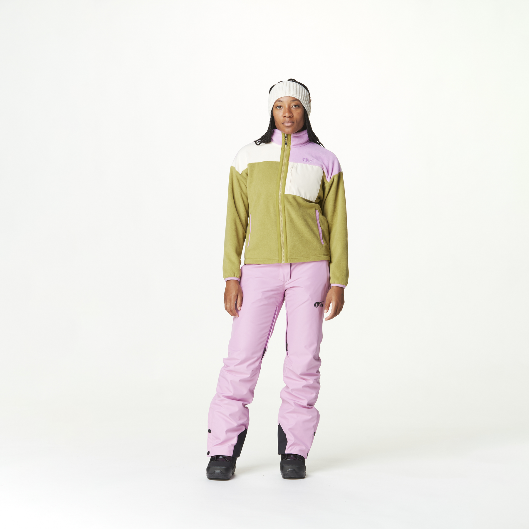 ARCCA W FZ FLEECE __color:Green_Moss_Vanilla_Orch#1