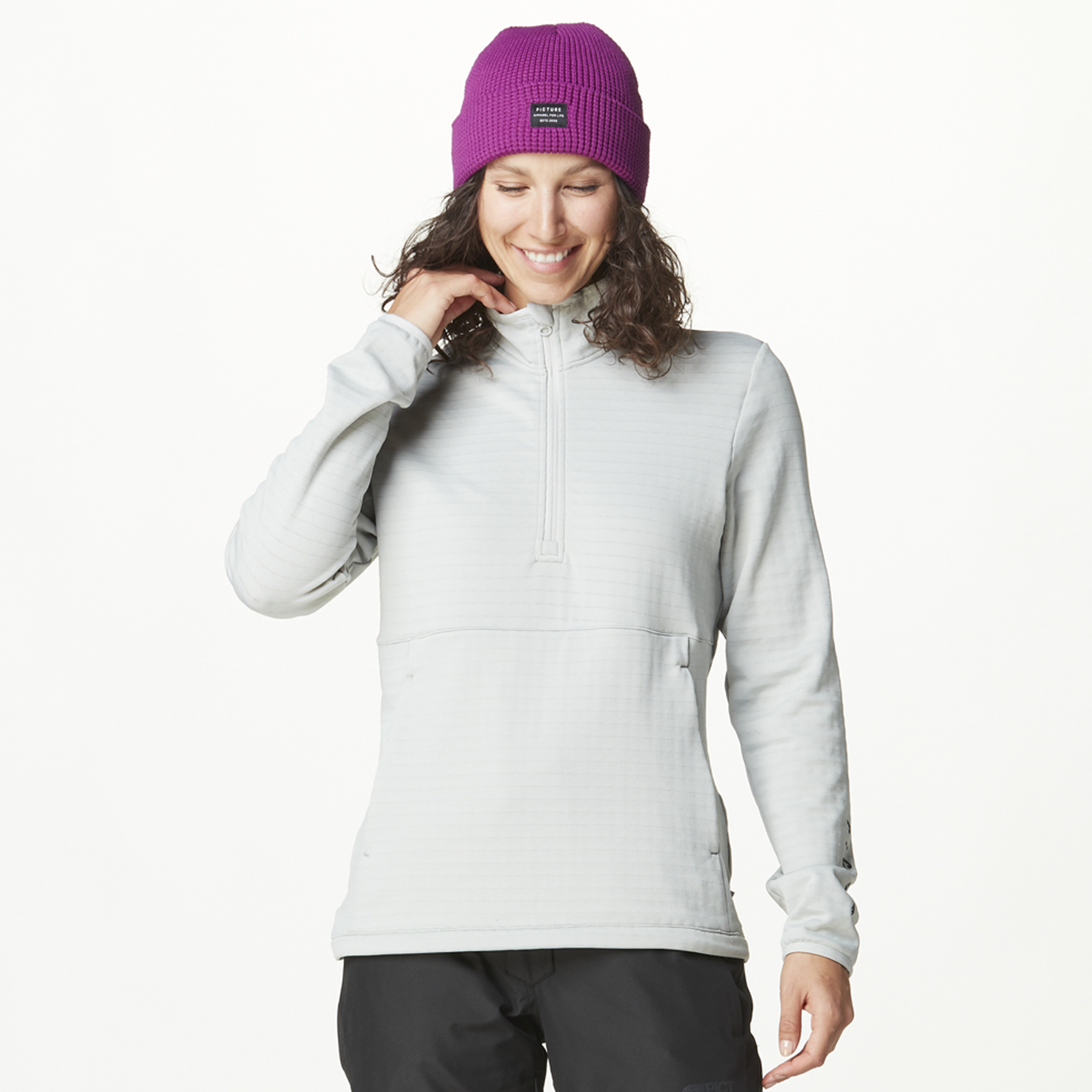 BAKE W 1/4 GRID FLEECE __color:Pigeon#26